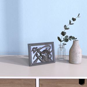 OEM Artesanía al por mayor Productos funerarios Cuadrado Gatito Jugando Bola Escena Marco DE FOTOS Cerámica Gato Mascota Memorial Cremación Ceniza Urna - Product Image 5