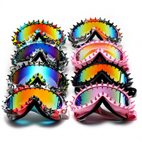 Lunettes de cyclisme personnalisées à rivets, lunettes de ski, lunettes de sport d'extérieur coupe-vent, esthétique premium