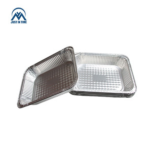 Barquettes alimentaires rectangulaires jetables en aluminium pour cuisine, petits plateaux de <span class=keywords><strong>barbecue</strong></span> en aluminium pour emballage de restauration rapide - Product Image 5
