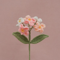 Fleur tricotée à la main Bouquet de fleurs au crochet fait maison Cadeaux de bricolage