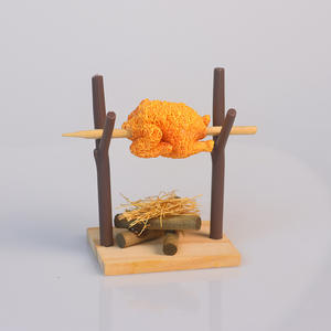 Modelo de Pollo Asado en Miniatura para Casa de Muñecas, Mini Picnic al Aire Libre - Product Image 2