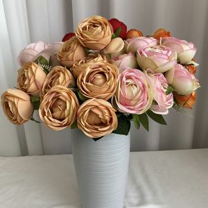 DREA Wedding and Home Decoration 9 <b>Heads</b> Bouquet Camellia <b>Flowers</b> From China <b>Artificial</b> <b>Flowers</b> - Product Image 6