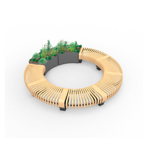 Meubles personnalisés <span class=keywords><strong>banc</strong></span> de jardin rond en bois long et incurvé <span class=keywords><strong>banc</strong></span> de <span class=keywords><strong>rue</strong></span> patio rond en bois <span class=keywords><strong>banc</strong></span> d'<span class=keywords><strong>arbre</strong></span> extérieur <span class=keywords><strong>banc</strong></span> rond - Product Image 3