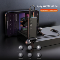 Tragbarer GR13 BT 5.4 Audio-Empfänger mit Geringer Latenz und Clip-Funktion, USB-MP3-FM-Sender, Freisprechsteuerung, Mini-Audio-Adapter