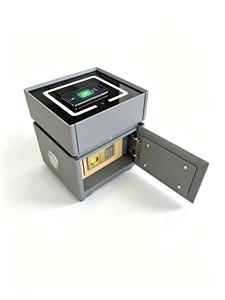 Modern Metal <b>Nightstand</b> with Wireless Charging Pad for Bedroom Furniture - Product Image 2