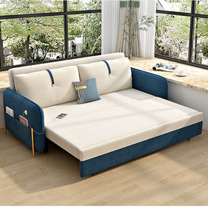 Sang Trọng Hiện Đại Đồ Nội Thất Gấp Sofa Giường Kim Loại + Gỗ Rắn Khung Nhà Căn Hộ Dual-Sử Dụng Locker Sofa Giường - Product Image 2