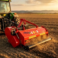 Broyeur de pailles et motoculteur combinés, machine à broyer et retourner les tiges de maïs, entraînée par prise de force (PTO)