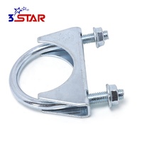 Collier de serrage pour tuyau d'échappement automobile en acier inoxydable, forme en U, mesure en pouces, double boucle, vente directe du fabricant