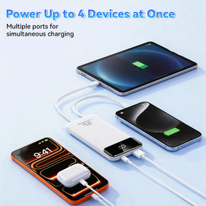 <span class=keywords><strong>Batterie</strong></span> <span class=keywords><strong>externe</strong></span> portable 20000mAh avec charge rapide PD 22.5W, câbles Type C intégrés, affichage numérique LED - Product Image 2