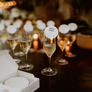 カスタム印刷された環境に優しいワイングラス識別カード |   混乱防止コースター |   パーティー/イベント/ホテル用ガラスネームタグ | - Product Image 2