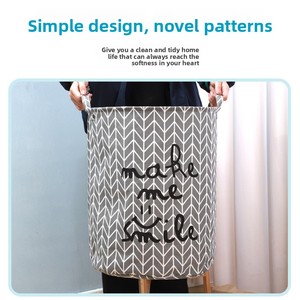 Cesto de Ropa Plegable de Tela Grande para el Hogar, Impermeable, para Almacenamiento de Juguetes, de Algodón y Lino - Product Image 3