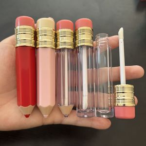 ISMAN 5ml Tube de brillant à lèvres rose-rouge unique en forme de crayon, emballage cosmétique vide mignon pour enfants, logo personnalisé, marque privée - Product Image 1