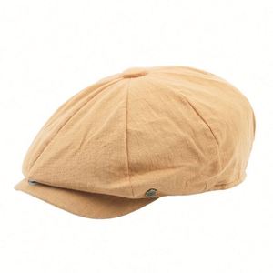 หมวกแก๊ปทรงนิวส์บอยสีพื้นสำหรับฤดูใบไม้ผลิและฤดูร้อน ขายดีสำหรับผู้หญิงและผู้ชาย - Product Image 5