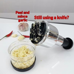 Handheld Garlic <b>Chopper</b> – Stainless Steel Manual Mincer for Garlic, Ginger, Herbs, Nuts, <b>Vegetables</b> – Mini Crusher, Dishwasher S - Product Image 2