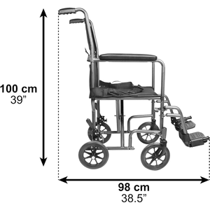 Fauteuil roulant pliable léger pour personnes âgées, fauteuil roulant étroit pour usage domestique PEPE P10019 - Product Image 2