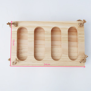 Comedero de madera para conejos, conejillos de indias y chinchillas, plegable, multifuncional, vertical, rectangular, tamaño M - Product Image 4