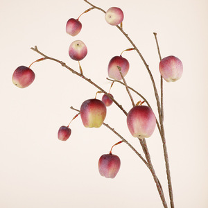 Branche de fruit artificielle avec 6 pommes simulées, longueur 72 cm, décoration d'intérieur, ornement pour salon et entrée - Product Image 1