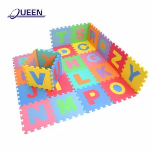 LINYIQUEEN Matras Lantai Mainan Anak-anak, Matras Bermain Puzzle dengan Angka 36 Potong, Matras Alfabet Abc123 Lembut Eva untuk Anak-anak