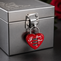 Cadenas combiné Feihuan Factory, cadenas cadeau coloré en alliage de zinc en forme de cœur pour tiroirs et bagages avec déverrouillage par mot de passe