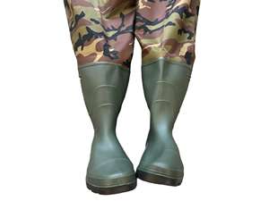 Combinaison en nylon, cuissardes en PVC, couleur verte, bottes légères - Product Image 4