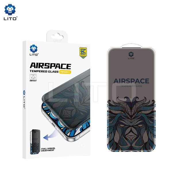 LITO D+ Airspace Borderless Dustproof Privacy Full Coverage Tempered Glass Screen Protector for iPhone 16 17 Pro Max