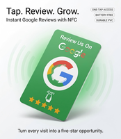 Support en acrylique pour carte RFID NFC avec évaluation Google Review, capteur intelligent, design personnalisable, NFC haute fréquence pour usage hôtelier Google