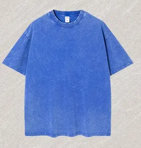 YKH gute Qualität Baumwolle schwerer Druck Grafik Acid-Wash-T-Shirt Sommer-Set Dtg individuelles Baumwoll-T-Shirt und Shorts