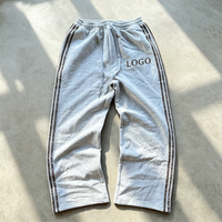 Ensemble sweat à capuche et pantalon de survêtement pour homme en molleton 100% coton, rayé noir, fabrication sur mesure
