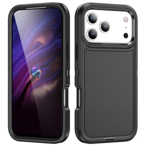 เคสสำหรับ <span class=keywords><strong>iPhone</strong></span> 17 <span class=keywords><strong>Pro</strong></span>, เคสกันกระแทกแบบสองชั้น TPU+PC 2 in 1 รุ่นใหม่ สำหรับ <span class=keywords><strong>iPhone</strong></span> 15 16e 17 <span class=keywords><strong>Pro</strong></span> <span class=keywords><strong>Max</strong></span> - Product Image 2