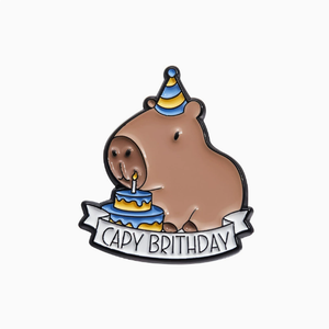 Broche personnalisée en alliage motif capybara mignon, style dessin animé, avec motifs ours, <span class=keywords><strong>tasse</strong></span> de thé au lait et aliments, bijou cadeau pour enfants et amis - Product Image 6