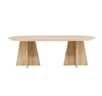 Meubles d'intérieur nordiques de luxe modernes, grande table à manger en bois, table à manger ovale en bois pour restaurant