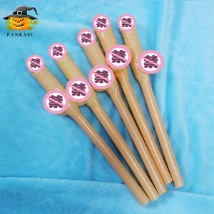 Pailles en forme de pénis FANKASI, couleur chair, en plastique, accessoires amusants pour les fêtes, les bars et les discothèques - Product Image 2