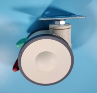Roulettes médicales de 125 mm (5 pouces) avec plaque supérieure pour lits d'hôpital et mobilier médical
