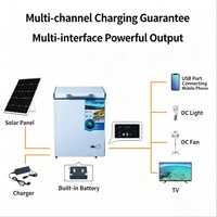 Congélateur Commercial de 200L, Alimenté par Énergie Solaire 12V DC, Réfrigérateur Commercial Solaire avec Condenseur