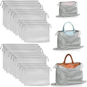 Luxury <b>Shoes</b> Covers Custom Logo Dust Proof Storage Large Silk Pouch <b>Satin</b> Drawstring Dust Bag for Handbags - Product Image 3
