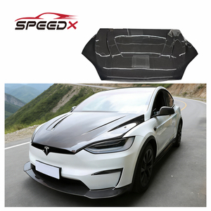 Para el Nuevo Tesla Model <span class=keywords><strong>X</strong></span>, Kit de Carrocería con Capó de Fibra de Carbono Seca, Capó Delantero de Fibra de Carbono Seca para Model <span class=keywords><strong>X</strong></span> 23-25 - Product Image 1