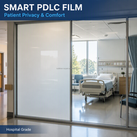 Película de Vidrio Inteligente PDLC de Alta Transparencia, Película Inteligente PDLC Personalizada para Ventanas y Puertas con Privacidad