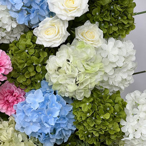 ฉากหลังดอกไม้ประดิษฐ์ทำมือจากผ้าไหมสีพาสเทลชมพู ฟ้า และขาว สำหรับตกแต่งสถานที่จัดงานแต่งงาน - Product Image 4