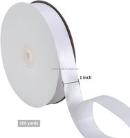 OKAY Factory Luxury 25mm Variété Couleurs Ruban de satin à face unique pour la fabrication d'arc et de bouquets de fleurs pour la Saint-Valentin
