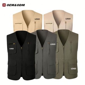 Breathable Cotton <b>Men's</b> <b>Vests</b> Outdoor Multi Pocket Work Photography Fishing Sports Hunting <b>Men's</b> Printed Custom logo <b>Vest</b> <b>Men</b> - Product Image 4