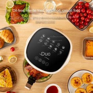 Freidora de Aire Eléctrica de Vidrio 5L con Control Táctil Digital, Cesta Antiadherente, Bandeja Visible 360 Grados, Fácil de Limpiar, 1 Año de Garantía, Diseño Moderno - Product Image 4