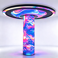 Écran d'affichage LED en colonne flexible incurvé à 360 degrés P2.5 P3 pour intérieur, mur vidéo cylindrique pour centre commercial, atrium, hall