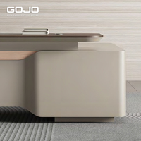 Bureau exécutif moderne ergonomique et durable en forme de L avec assemblage facile pour une utilisation au bureau