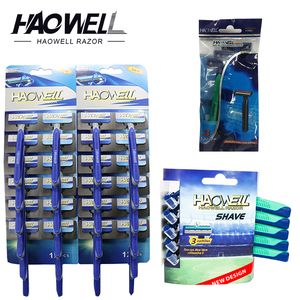 HW-B229GL Nóng Bán Dùng Một Lần 2 Twin <span class=keywords><strong>Blade</strong></span> Razor Nhập Khẩu Vật Liệu Thép Không Gỉ <span class=keywords><strong>Blade</strong></span> Với Chất Bôi Trơn Strip 24 Cái Gói - Product Image 6