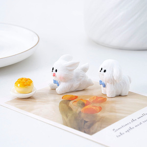 KI yuewu Accessoires décoratifs créatifs et mignons en forme de chiot qui court et joue, micro-paysage de bureau, petits ornements de voiture - Product Image 4