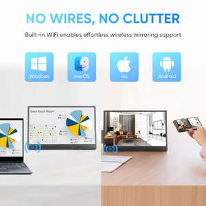 <span class=keywords><strong>13</strong></span> <span class=keywords><strong>inch</strong></span> PC Màn hình kép <span class=keywords><strong>LCD</strong></span> máy tính 2 <span class=keywords><strong>3</strong></span> 4 hiển thị di động có thể gập lại máy tính xách tay màn hình Extender ba màn hình văn phòng chơi game màn hình - Product Image 5