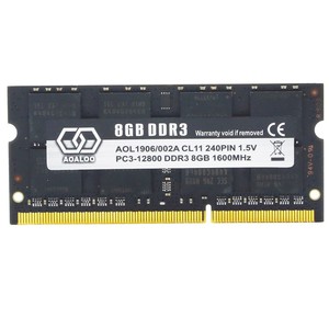 AOALOO <span class=keywords><strong>SODIMM</strong></span> PC3-12800 <span class=keywords><strong>1600MHz</strong></span> Piezas de computadora <span class=keywords><strong>DDR3</strong></span> <span class=keywords><strong>8GB</strong></span> Memoria - Product Image 1