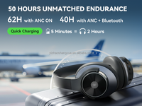 Casque DJ sans fil OneOdio A10 avec réduction de bruit active hybride ANC, câble détachable, port de partage, casque pilote sans fil pour aviation