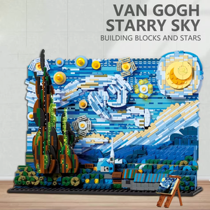 Vincent <span class=keywords><strong>Van</strong></span> <span class=keywords><strong>gogh</strong></span>'s Starry Night Mini modello Building Block Set educativo giocattolo per uomini donne di età compresa tra 5 e 7 anni perfetto regalo di compleanno - Product Image 3