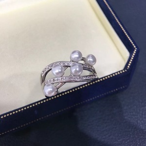 Cincin Mutiara Air Tawar Asli Putih Gaya <span class=keywords><strong>Aurora</strong></span> Populer untuk Perhiasan Wanita Modis - Product Image 2